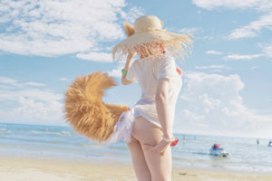 [Net Red COSER Photo] Anime blogueur uki saison des pluies - maillot de bain bord de mer devant Tamamo