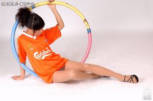 Модель Июань "Крутая малышка-футболистка на высоком каблуке" [丽 柜 LiGui] Шелковая стопа Фотография Изображение