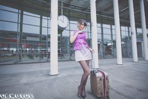 [Taiwan Zhengmei] Cai Yixin Candice "Stewardess Black Silk Street Shoot"