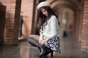 [Taiwan Zhengmei] Fang Weizhen-3 ensembles de vêtements tir de rue en soie noire