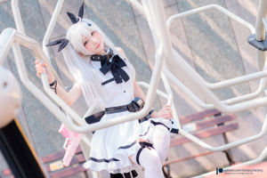 [Cosplay Photo] Xiao Ding "Fantasy Factory" - 2019.11 Black and White Tulle Fishnet Socks