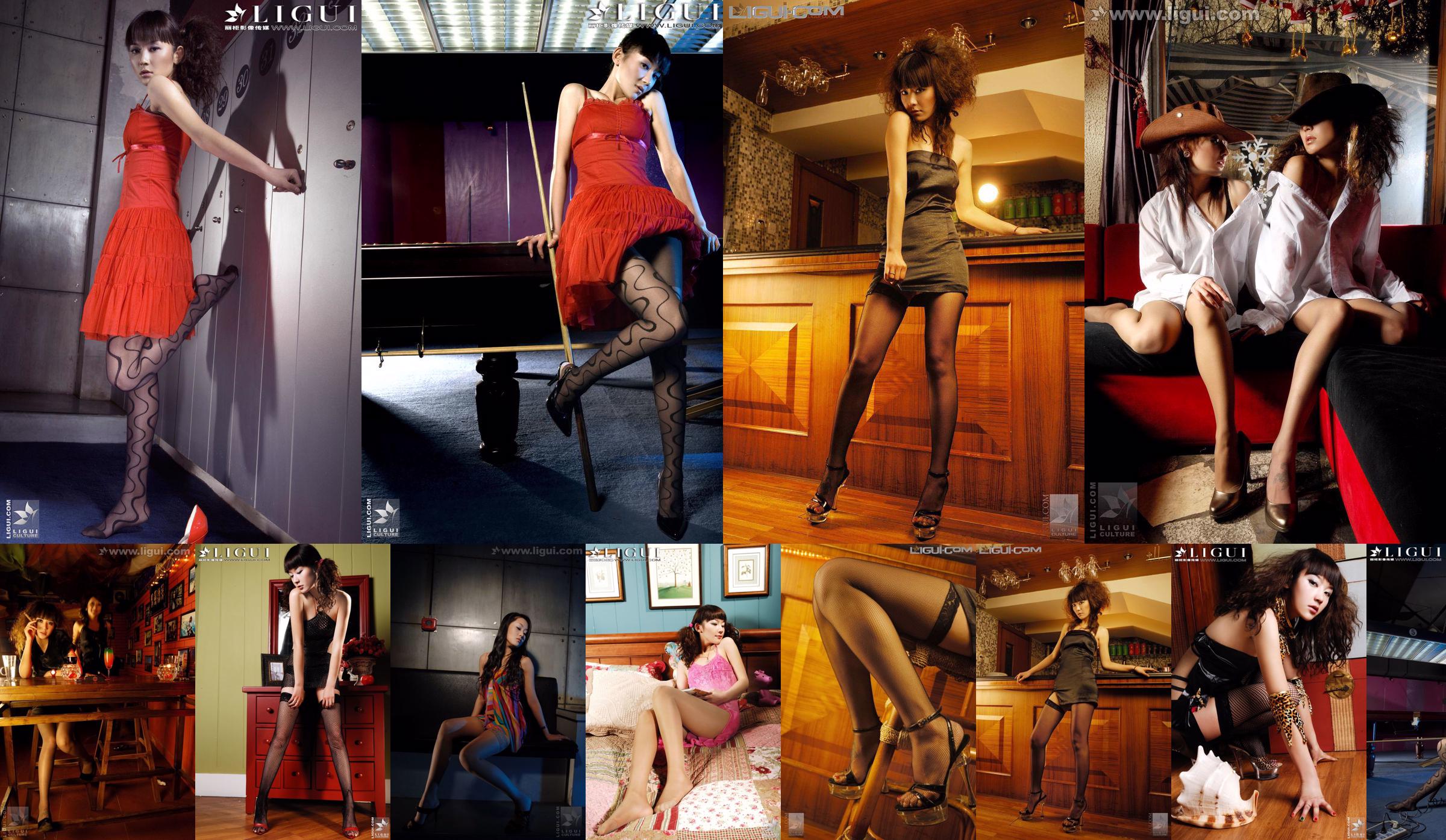 Model Mi Huimei dan Linda "Biliar dalam stoking bermain biliar" [Ligui LiGui] Foto kaki indah dan kaki giok No.4ab2ad Halaman 22