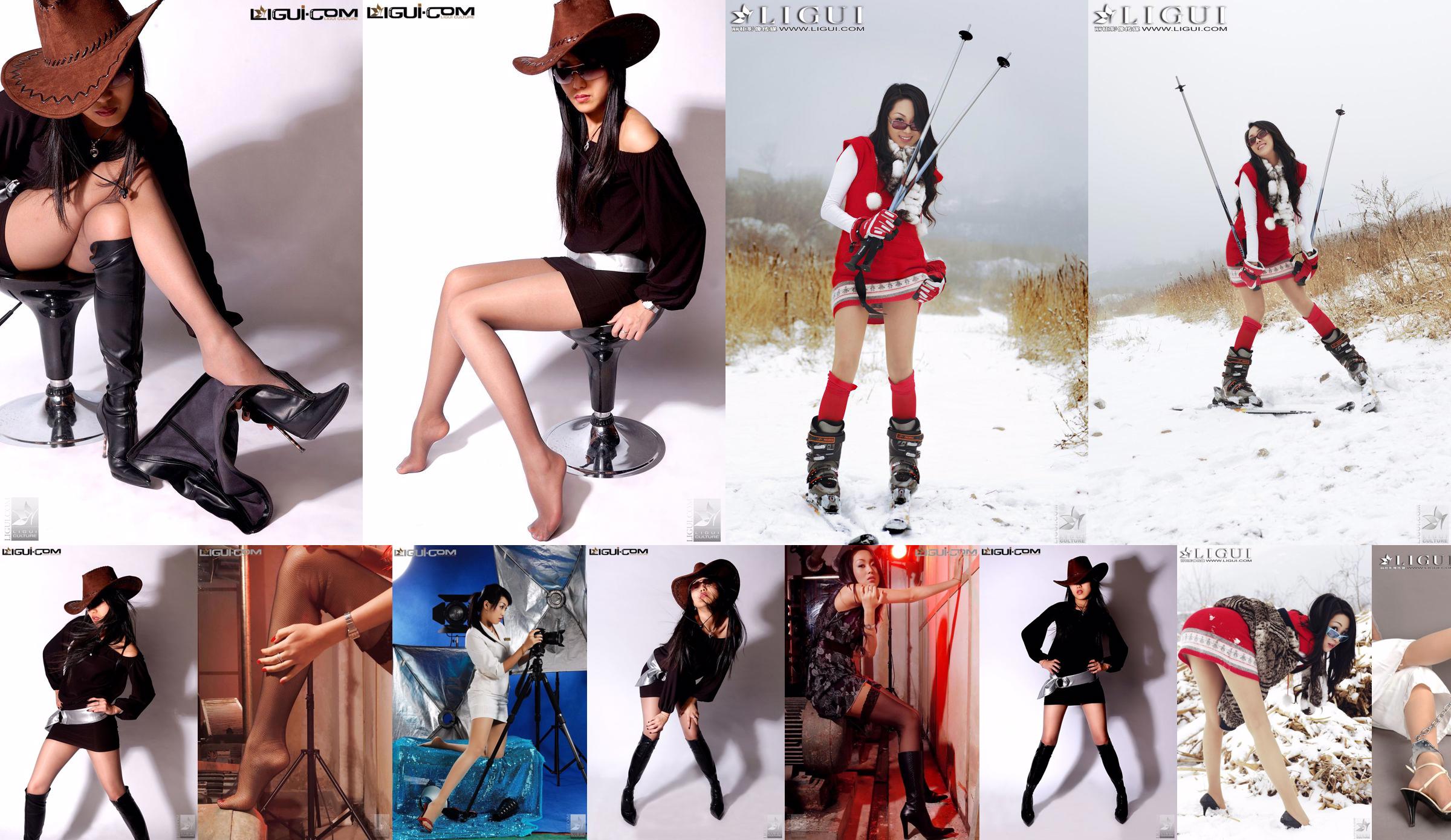 Colección superior e inferior modelo Linda "Snow Girl Silk Foot Show" [丽 柜 LiGui] Foto de hermosas piernas y pies de jade No.c3aa12 Página 12