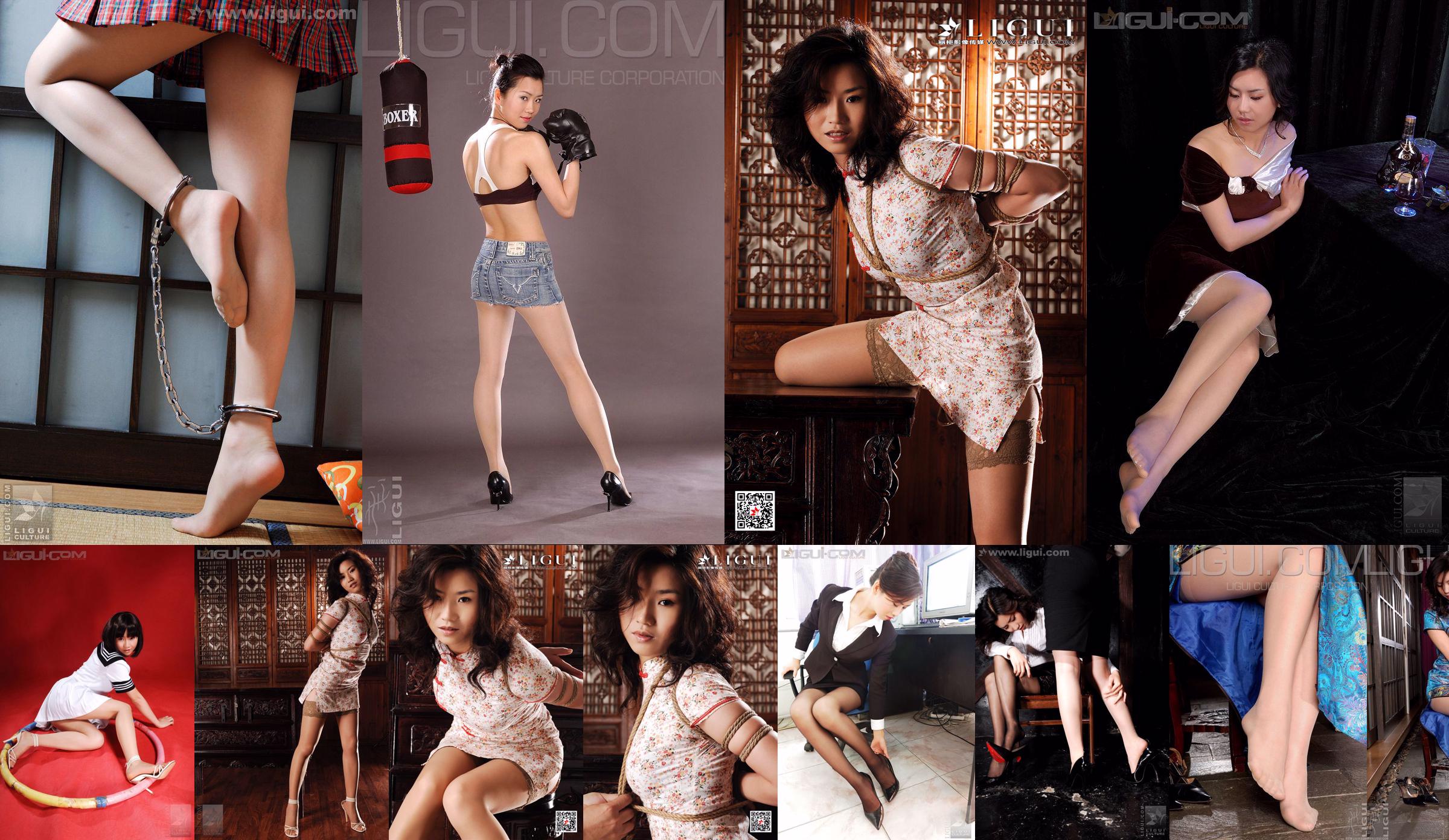 Modelo Yumi "Brincando com as meias no escritório" [丽 柜 LiGui] Foto do pé de seda com foto No.c593bd Página 1
