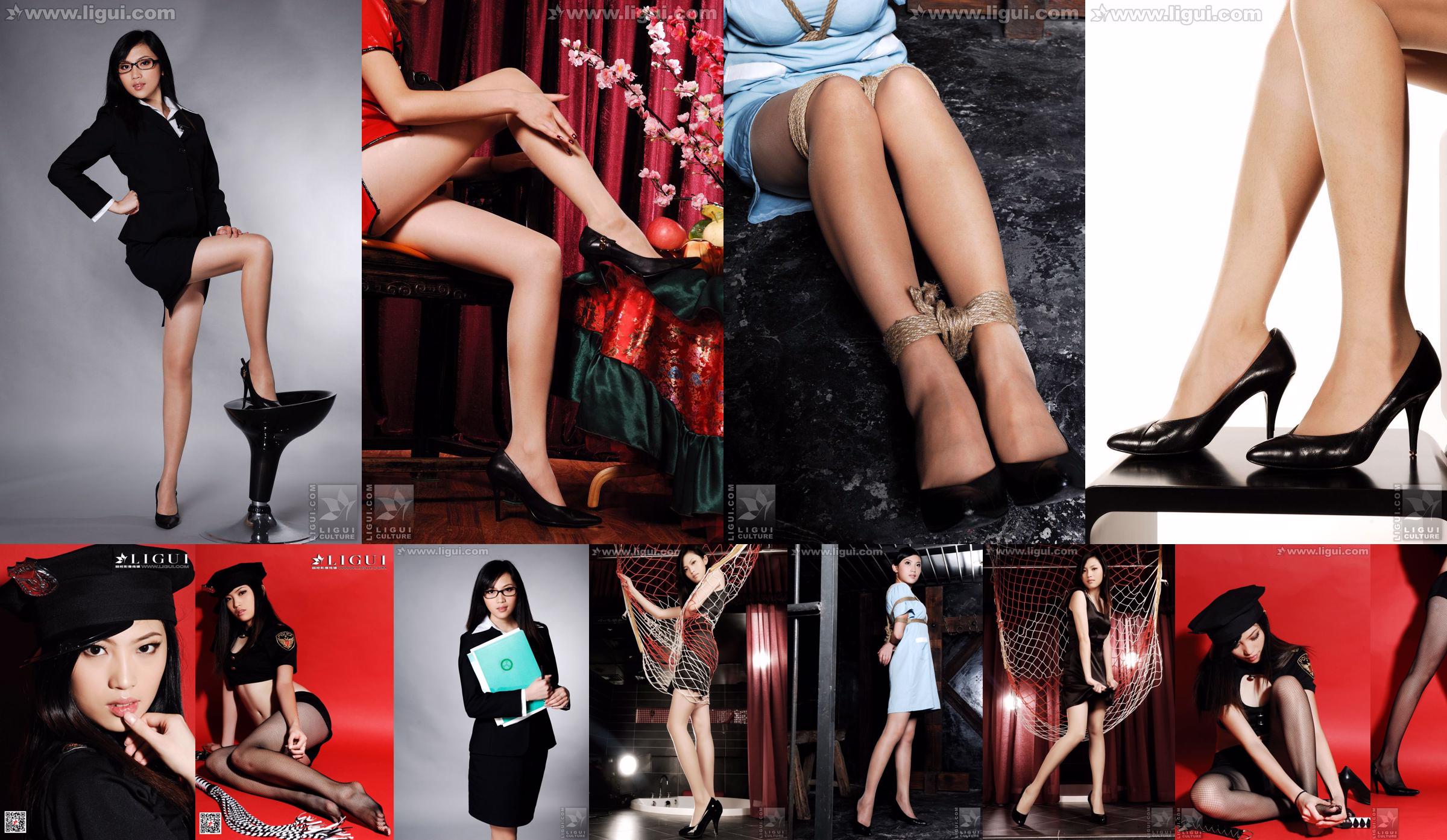 Model Kiri Kiri "Gadis Seksi dengan Latar Belakang Merah" [Ligui Meishu LiGui] Foto kaki indah dan kaki giok No.ba39f5 Halaman 1