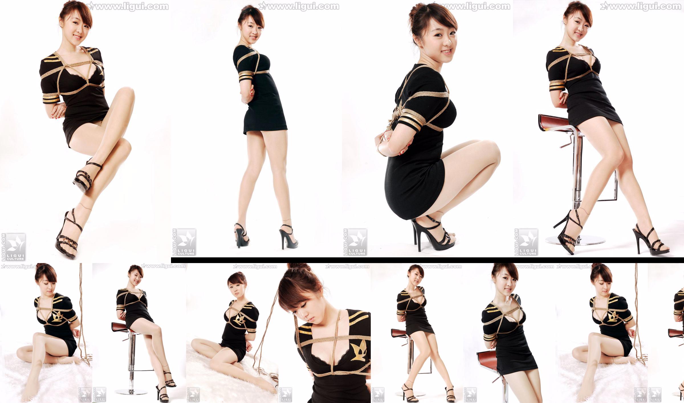 Model Tian Peipei "Esthetische en zoete gebundelde verleiding" [丽 柜 美 ​​束 LiGui] Mooie benen en jade voeten foto foto No.ac0daf Pagina 1