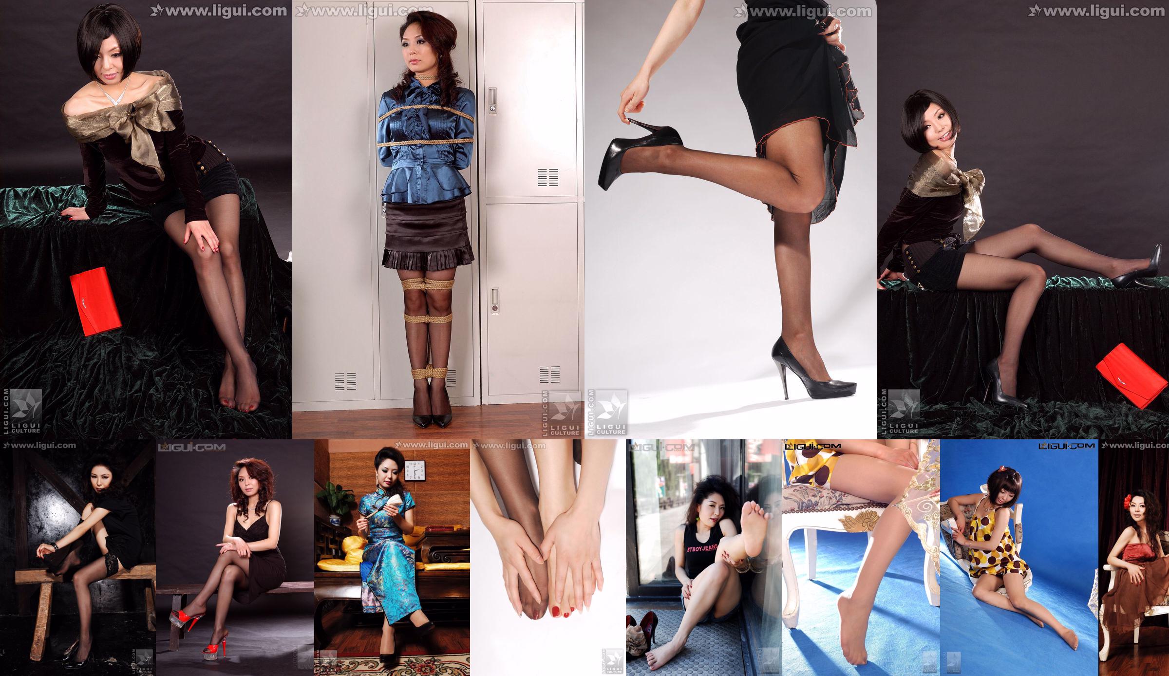 Model Bingqing "Domestic Naughty Women Dance with Original Pork Silk" [丽柜LiGui] Stockings Foot Photo Picture No.de9af0 Page 1