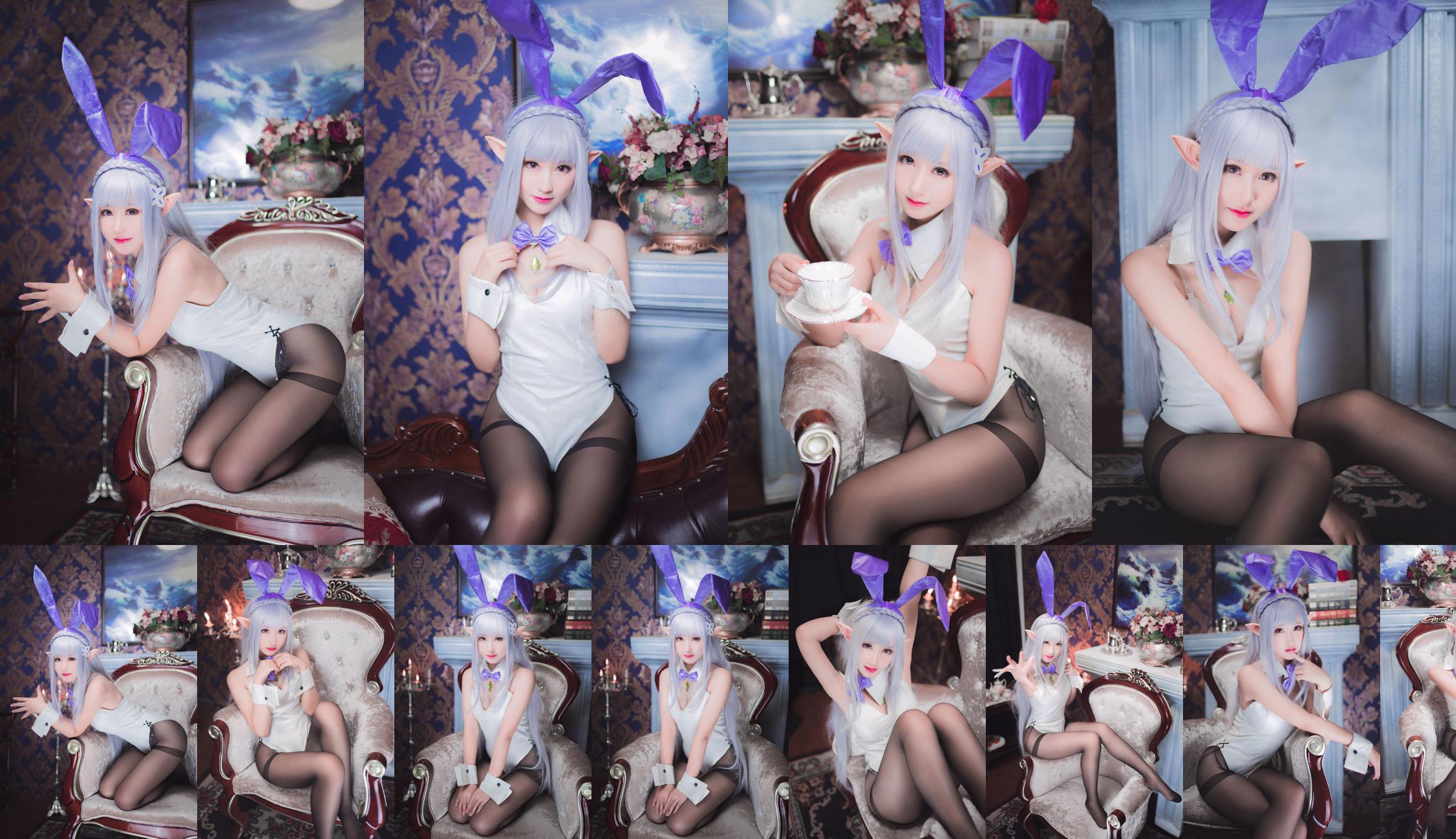 Cosplay Mo Xiaowu "Emilia Bunny Girl" No.0ee2e2 Trang 3
