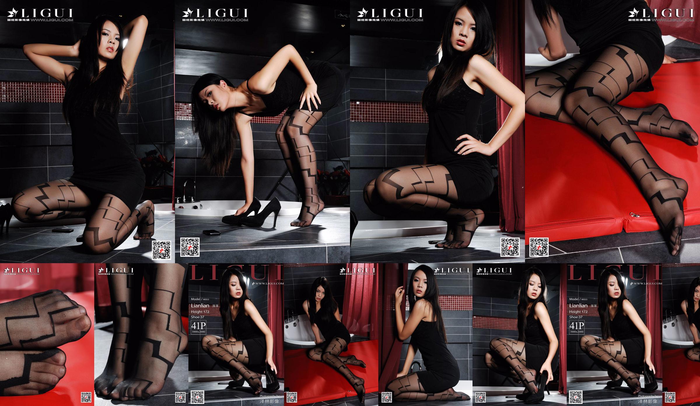 Người mẫu Lotus "Chân và bàn chân bằng lụa đen" [Ligui Ligui] No.5c9ab4 Trang 1