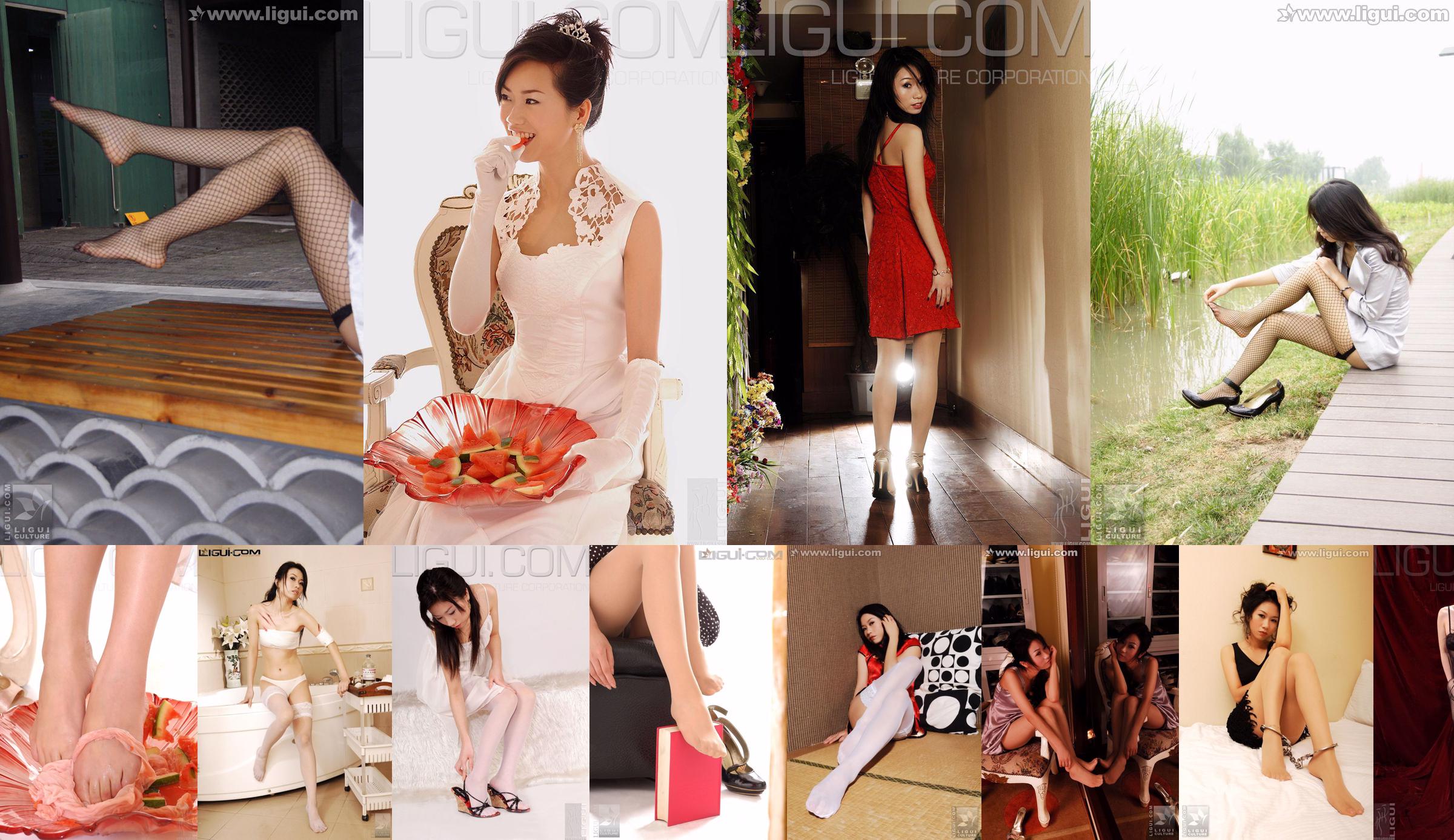 [丽 柜 LiGui] Modelo Cheng Hailun Pijamas + Foto de pie de seda blanca No.0693c2 Página 3