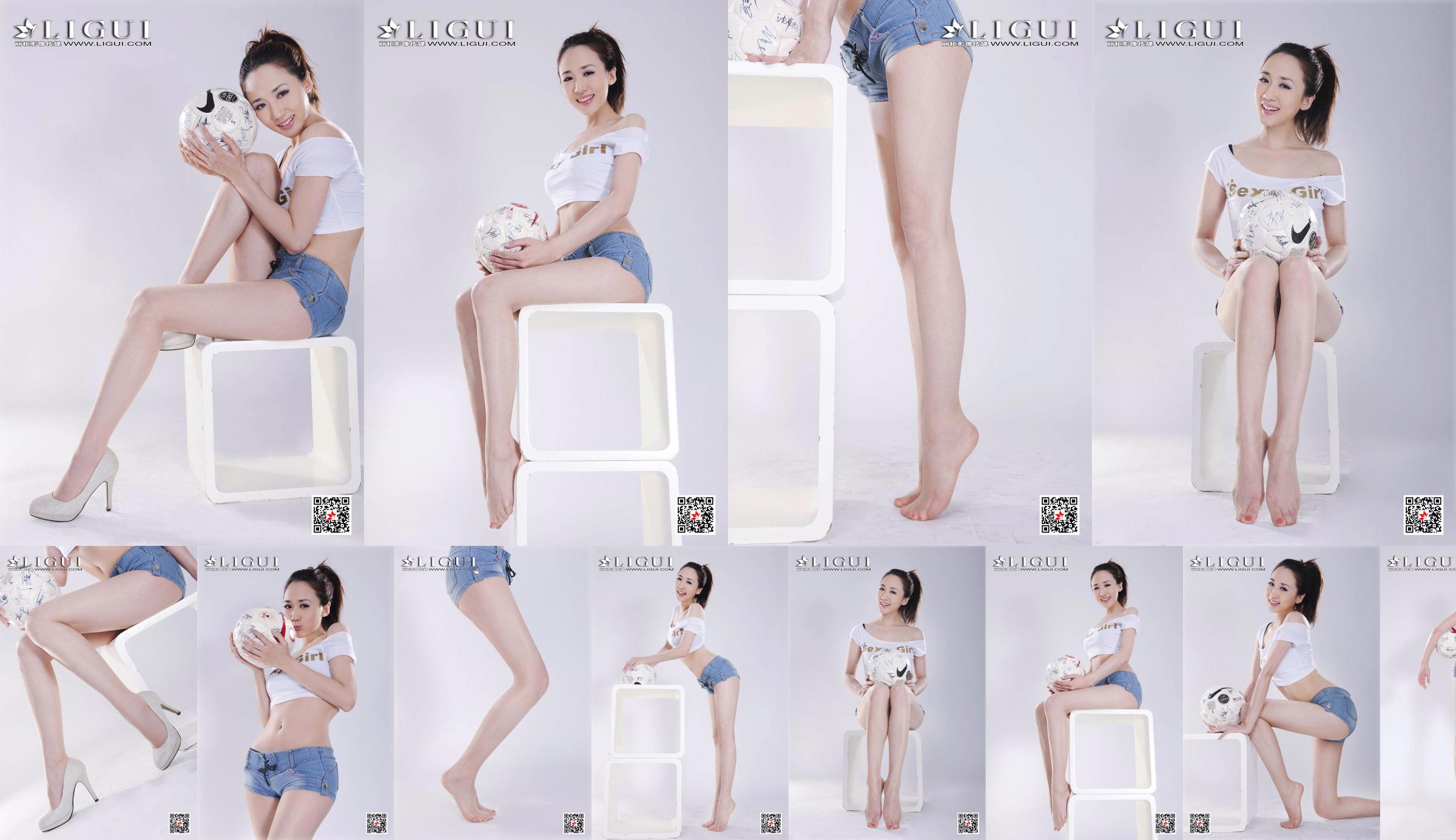 Modelo Qiu Chen "Super Short Hot Pants Football Girl" [LIGUI] No.e7088d Página 3