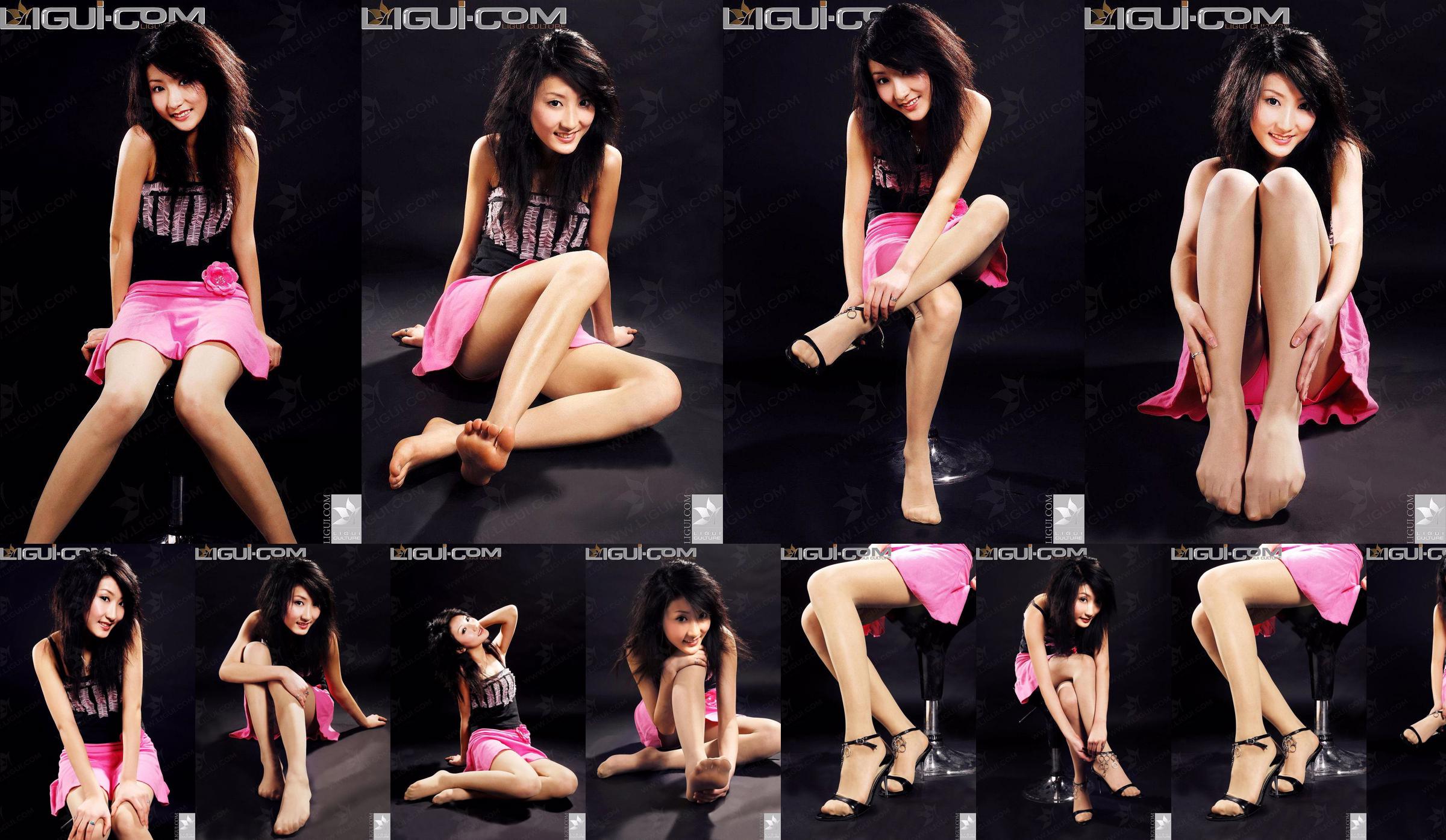 Model Chen Jiaqi "분홍색 의상 스커트 아래로 떨어졌다"실크 발 사진 사진 [丽 柜 LiGui] No.fcb33c 페이지 4