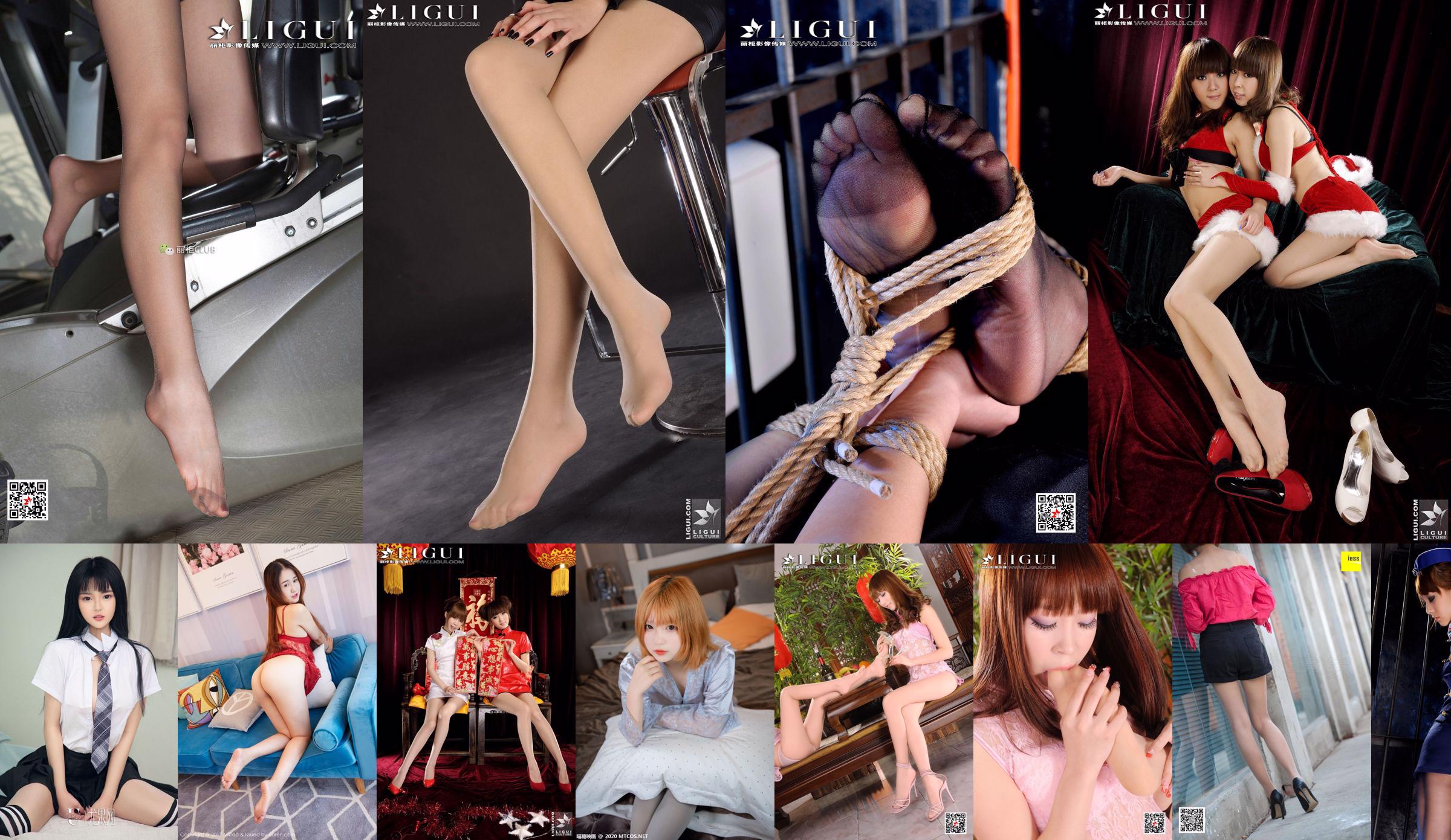 Model Momoko "Seni Tali Pengikat Seragam Pramugari" [丽 柜 美 ​​束 LiGui] Foto kaki indah dan kaki giok No.6fd902 Halaman 1