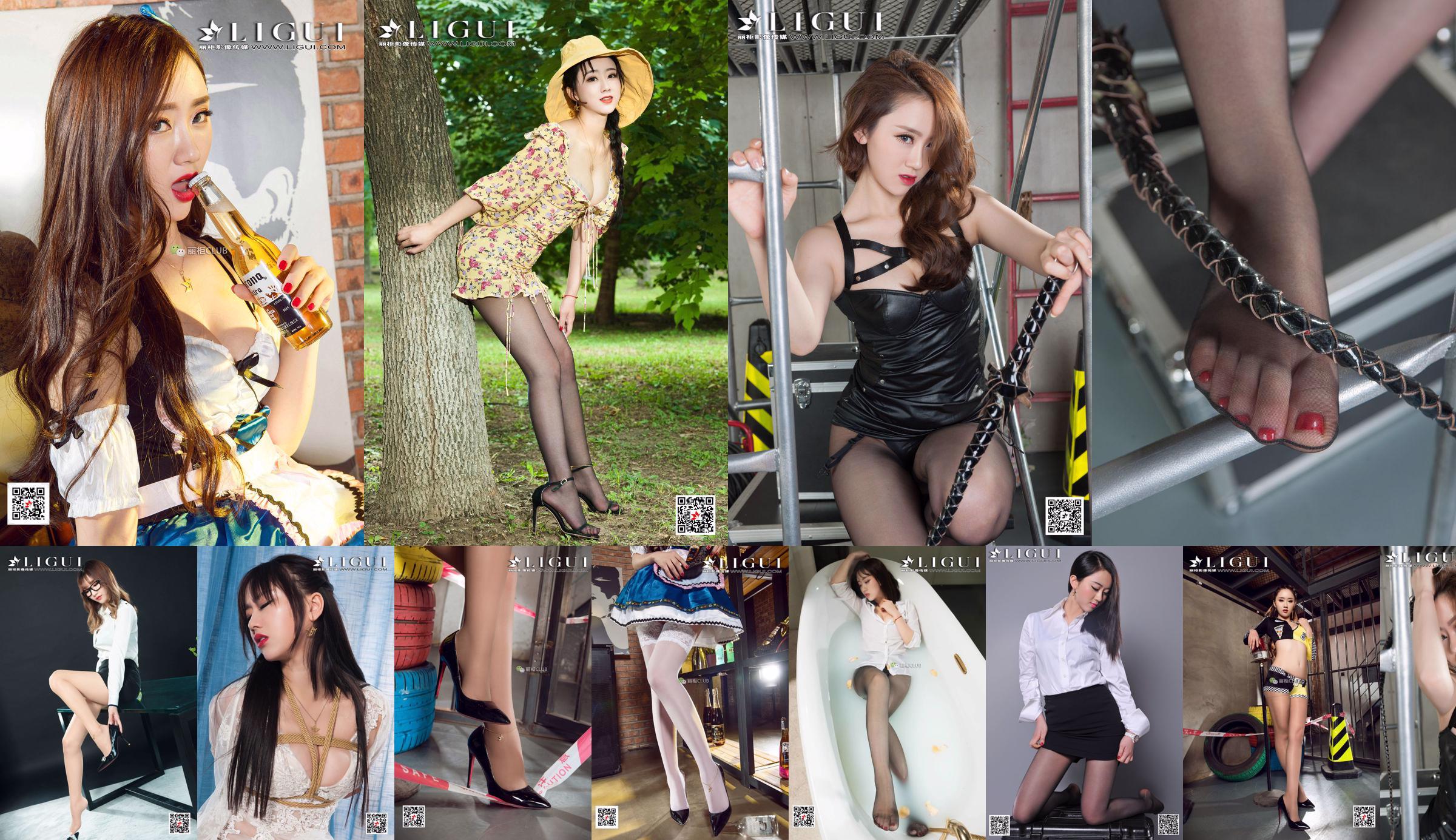 Model Ranran "Professional Wear Black Silky High Heels" Complete Works [丽 柜 LiGui] Foto van mooie benen en jade voeten No.2b3663 Pagina 5